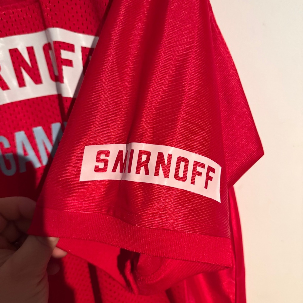 Smirnoff Jersey Size Mens Large Worlds #1 Vodka Football Jersey - Picture 3 of 5